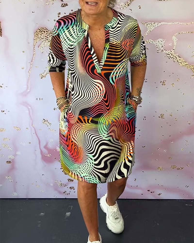 Eliane | Abstract Flow Dress