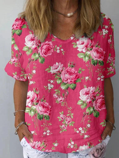 Sasha | Artistic Floral Relaxed Top