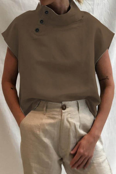 Lucienne | Modern Button-Detail Blouse