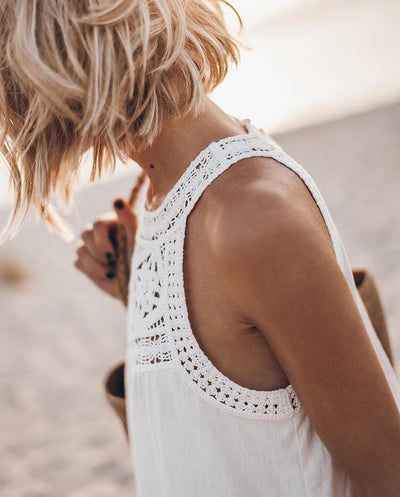 Aria | Crochet Accent Summer Dress