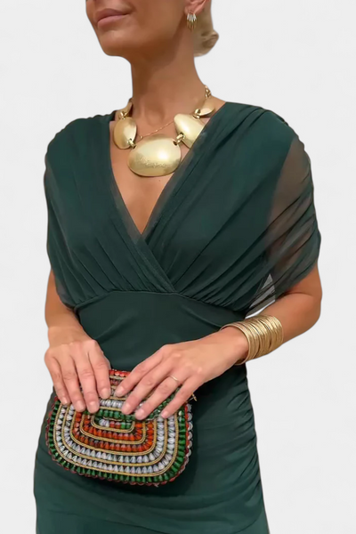 Alina | Draped Off-Shoulder Evening Dress