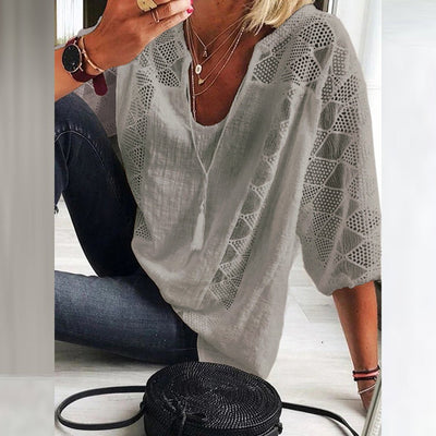 Willow | Crochet-Detail Breezy Blouse
