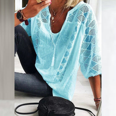 Willow | Crochet-Detail Breezy Blouse