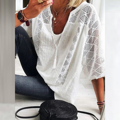 Willow | Crochet-Detail Breezy Blouse