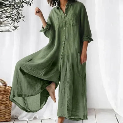 Celestine | Relaxed Button-Down Jumpsuit